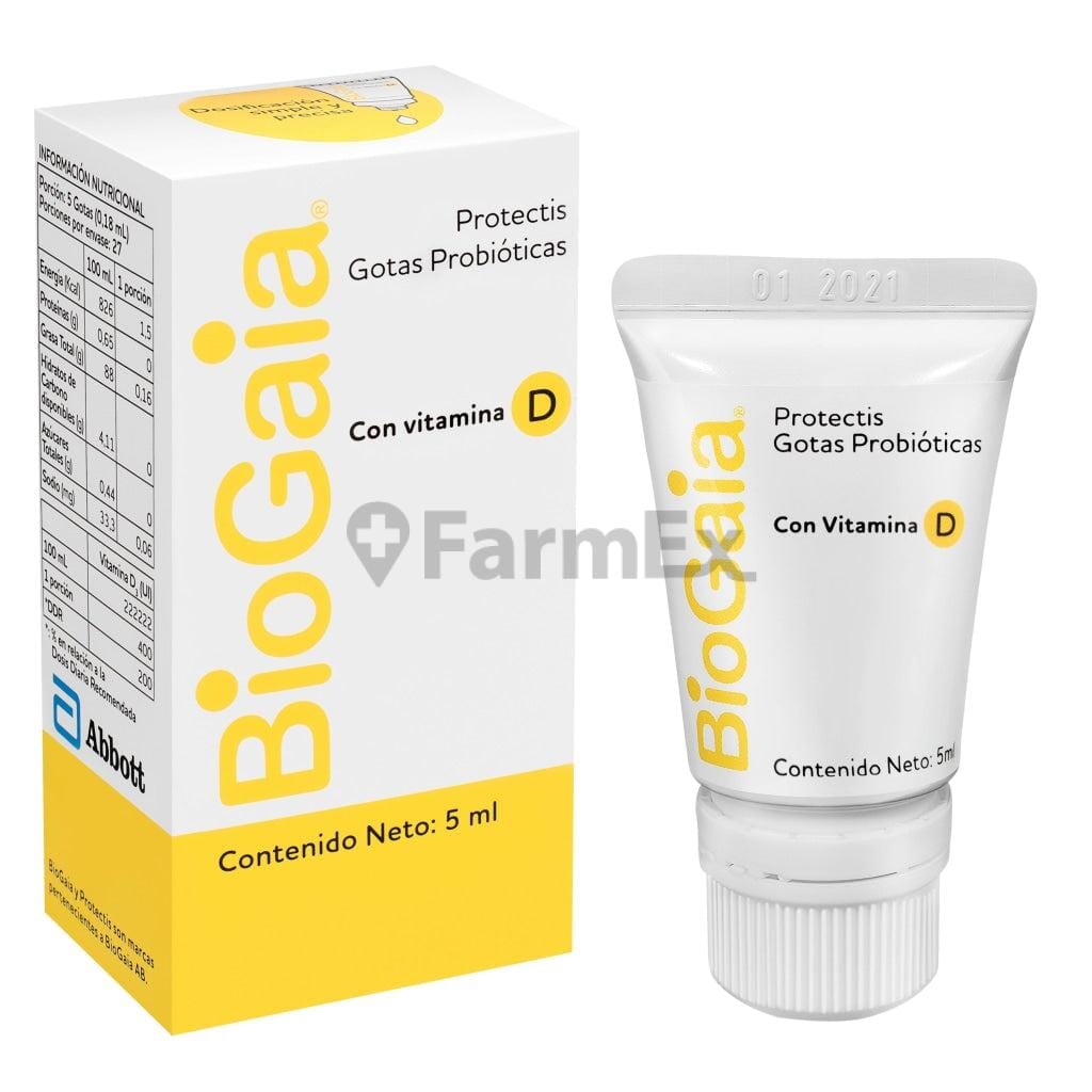 BioGaia con vitamina D x 5 mL Farmex-Receta Solidaria-Persistente